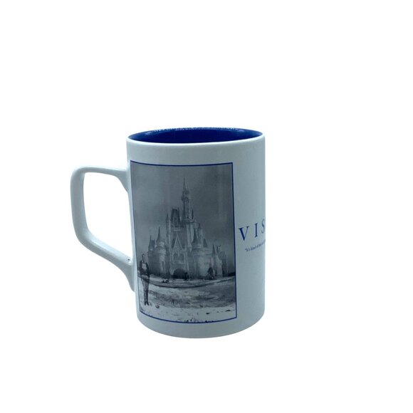 Disney Parks Vision Coffee Cup Mug With Walt Disney Quote 4.5” Cinderella Castle - Picture 3 of 8